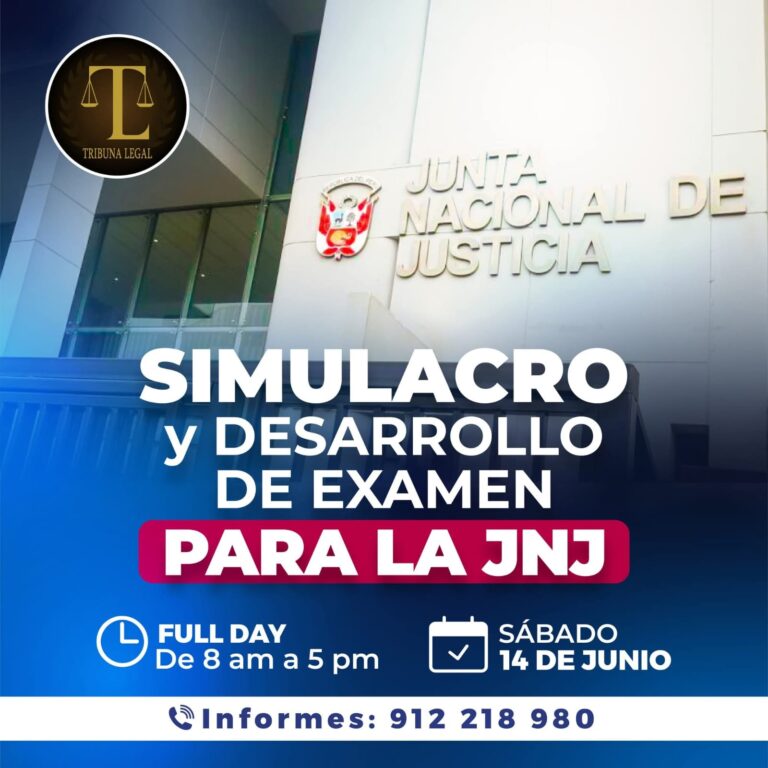 SIMULACRO Y DESARROLLO DE EXAMEN PARA LA JNJ